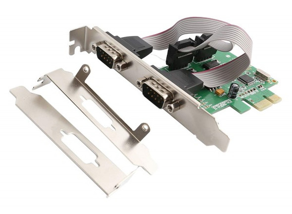 PCI-E to 2 Serial ports w/low profile - Wholesale at Look4Computer Canada