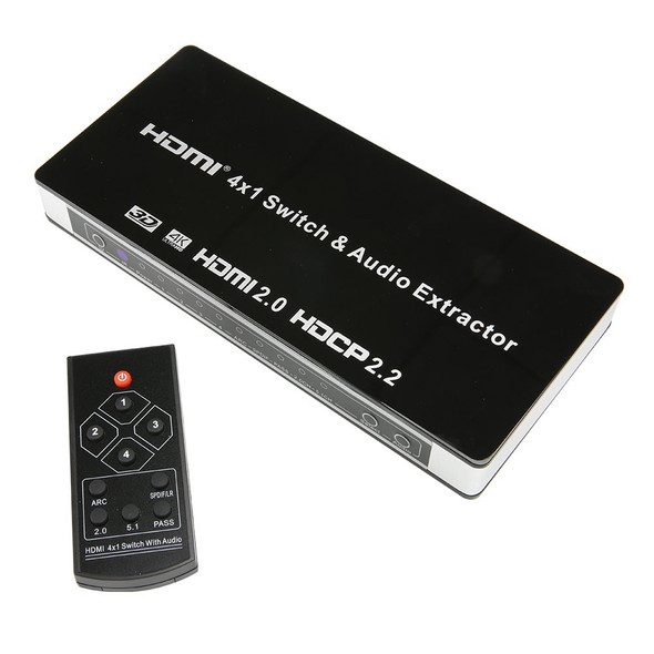 HDMI 2.0 4x1 Switch 4K With Audio Extractor