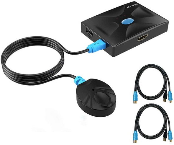 HDMI 1.4 KVM SWITCH 2PORT USB w/Cables & Remote - Wholesale at Look4Computer Canada