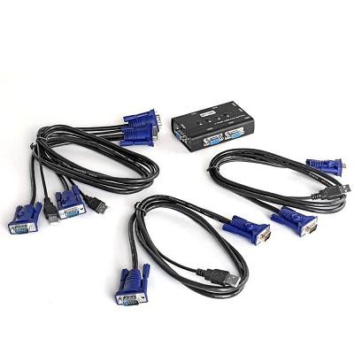 KVM SWITCH 4 PORT USB W/CABLE
