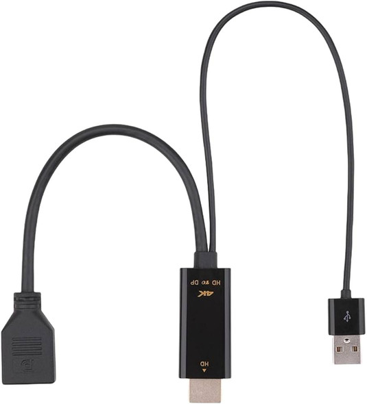HDMI /M to DisplayPort /F 4Kx60Hz with 50cm USB power supply cable