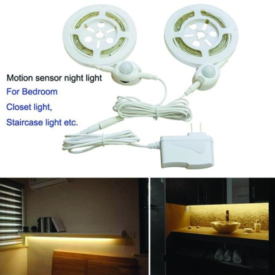 LED bed light strip 2 x 5ft with motion sensor