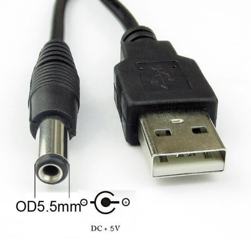 USB to DC 5V Barrel Jack Power Cable Connector 5.5 x 2.1 mm - Wholesale at Look4Computer Canada