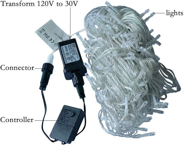 300 LED Curtain Lights with 8 Modes - Wholesale at Look4Computer Canada