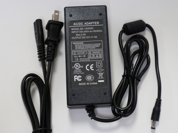 AC Adaptor DC12V 5A Power Adaptor /w cUL - Wholesale at Look4Computer Canada