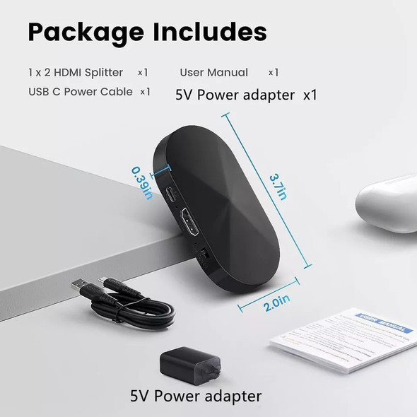 HDMI 2.0 SPLITTER 1 IN 2 OUT 4Kx60Hz - Wholesale at Look4Computer Canada