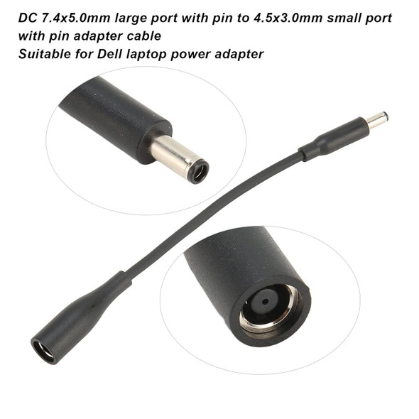 Tip Adapter Converter Cable Plug and Play Portable 7.4x5.0mm to 4.5x3.0mm for Dell Laptop