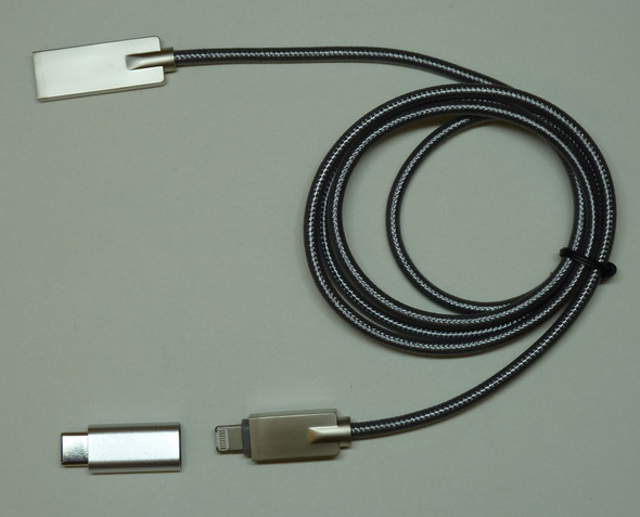 3 in1 USB C / Lightning 8 Pin and Micro USB Charging Cable 3 feet - Wholesale at Look4Computer Canada
