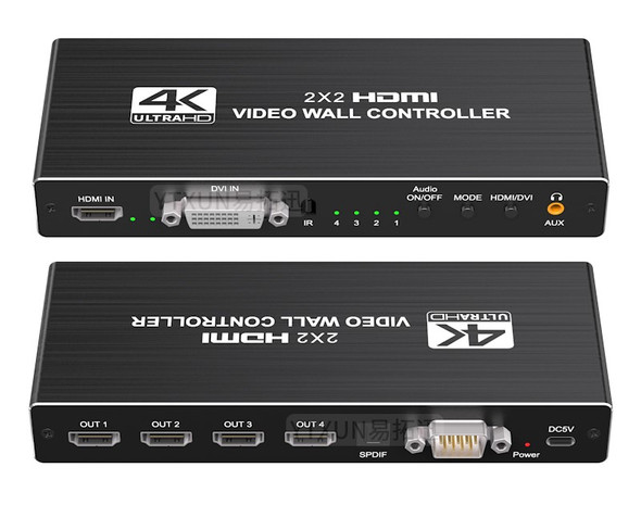 2x2 Video Wall Controller Screen Image Processor (HDMI 1.4v)