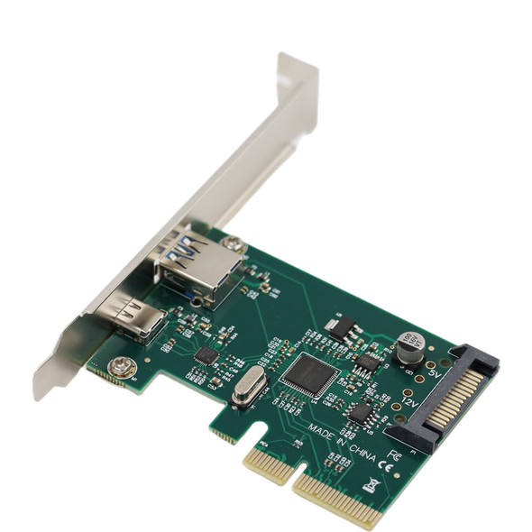PCI-E 2 ports (USB A +C) USB3.1 Gen 2 10Gbps Card