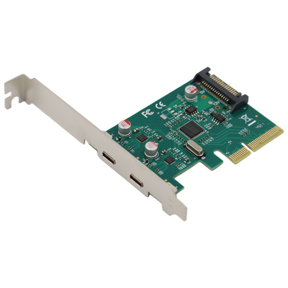 PCI-E 2 ports Type C USB3.1 Gen 2 10Gbps Card