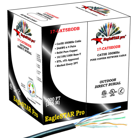 1000' Outdoor RJ45 CAT5E Cable CMX 350MHZ 10-Gbps - Wholesale at Look4Computer Canada