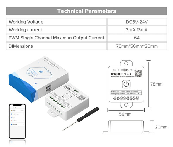SP630E All In One LED Controller SPI 5CH PWN