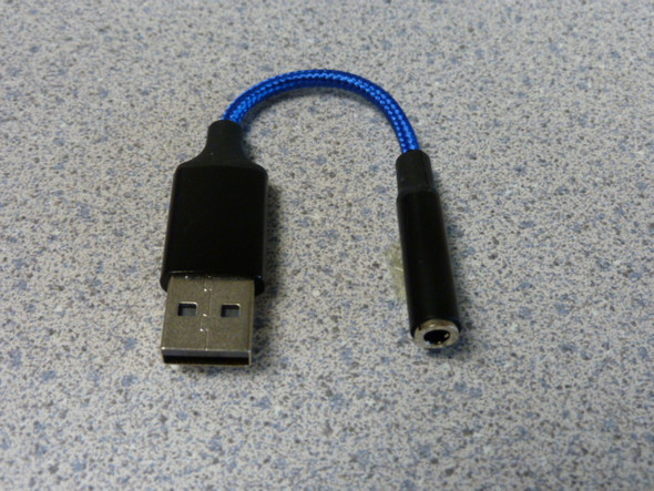 USB to 3.5mm Audio Dongle w/TRRS Jack - External Sound Card for PC