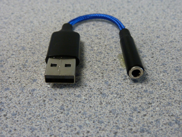 USB to 3.5mm Audio Dongle w/TRRS Jack - External Sound Card for PC