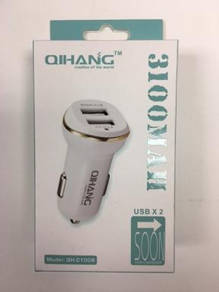3.1A universal USB car charger adaptor w/2USB