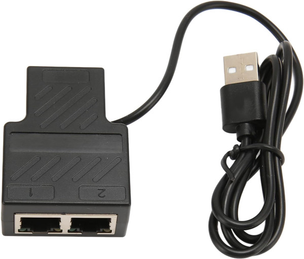 RJ45 1 to 2 port 100Mbps Ethernet Splitter Adapter