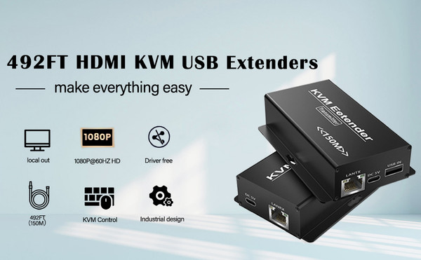 HDMI KVM Ethernet Cable Extender 150 meter support 1080P
