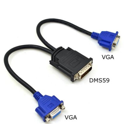DMS-59 pin to 2 port VGA adapter