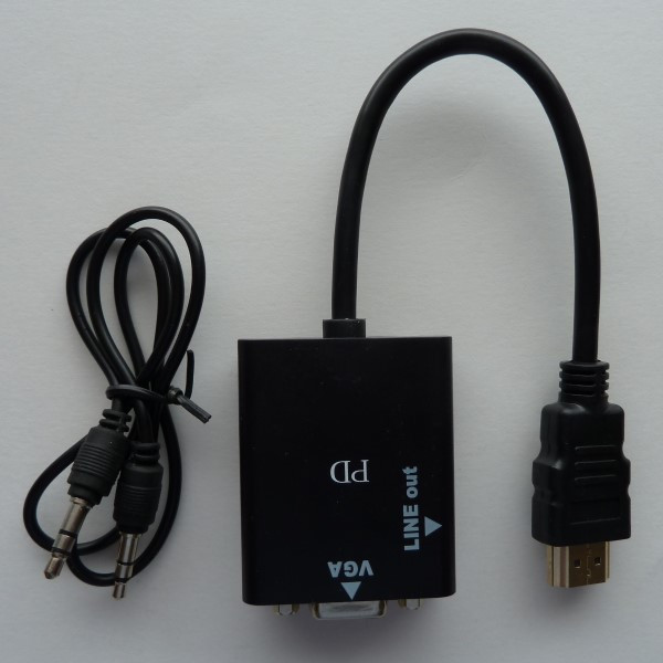 HDMI M to VGA F Cable Adapter w/audio - Wholesale at Look4Computer Canada