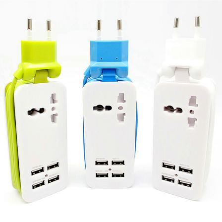 4-Port USB Charger W/Power Socket 4.2A/5V - Wholesale at Look4Computer Canada