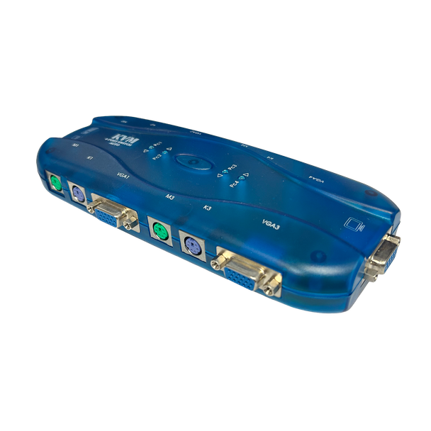 KVM SWITCH 4 PORT w/Cables