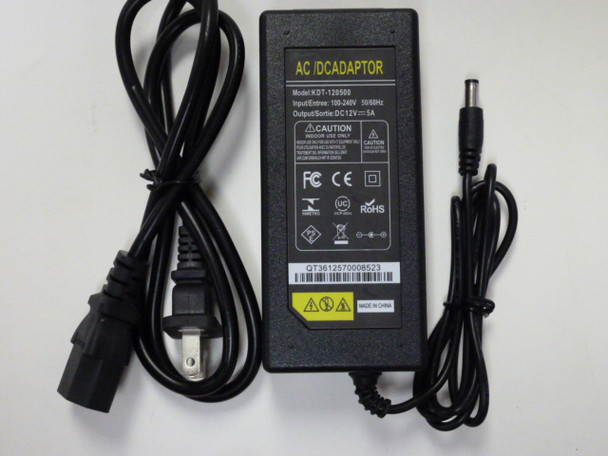 AC Adaptor 12V 5A Power Adaptor - Light Duty