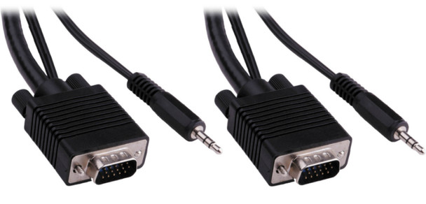 VGA to VGA heavy duty Cable/10feet (M/M) + audio - Wholesale at Look4Computer Canada