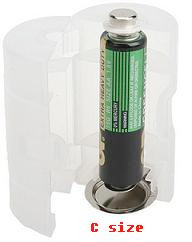 Battery Adaptor AA Size to C Size