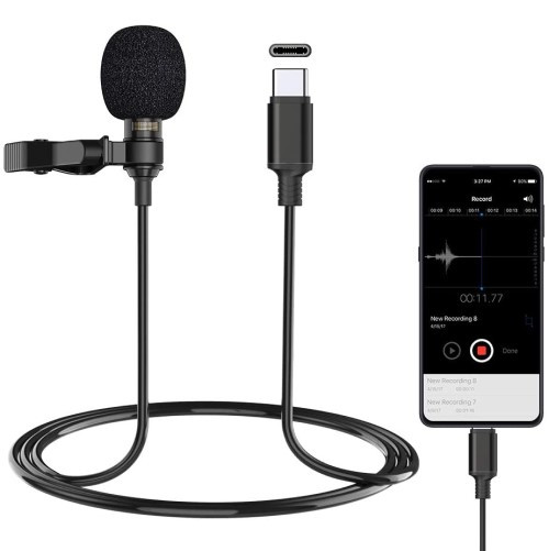 USB C micophone for smartphone 12 Feet Cable - Wholesale at Look4Computer Canada