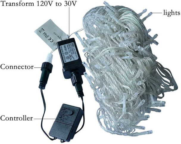 300 LED Curtain Lights with 8 Modes