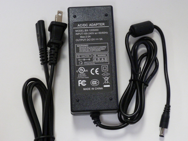 AC Adaptor DC12V 5A Power Adaptor /w cUL - Wholesale at Look4Computer Canada