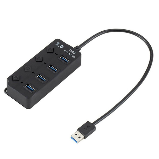 USB3.0 4 PORT high speed HUB with switch + DC 5V 2A  power adaptor for Hub