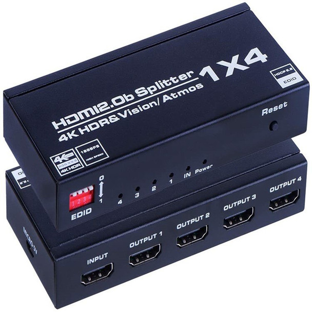 HDMI 2.0 splitter 1 port input to 4 ports output - Wholesale at Look4Computer Canada