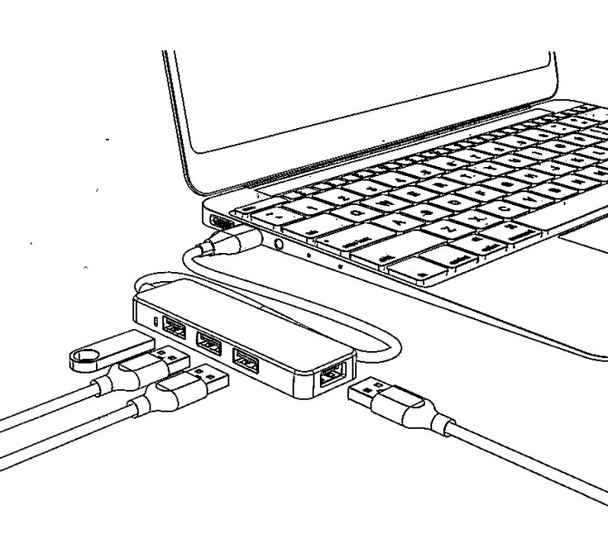 TYPE C to USB3.0 4 port HUB - Wholesale at Look4Computer Canada