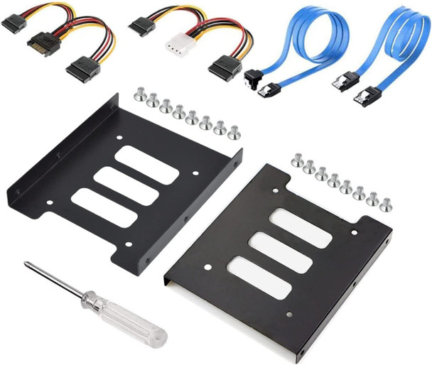 Ucharge 2 pcs 2.5" Convert to 3.5" HDD/SDD  Mount with SATA Data &amp; Power Cables - Wholesale at Look4Computer Canada