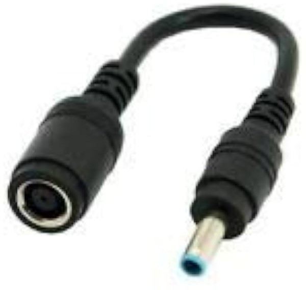 7.4x5.0mm to 4.5x3.0mm Blue Tip Laptop Charger Adapter Power Converter Cable for Dell HP Laptop (Straight)