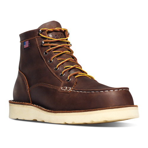 Danner® Bull Run USA #15564 Men's 6" Moc Toe Steel Safety Toe Work Boot