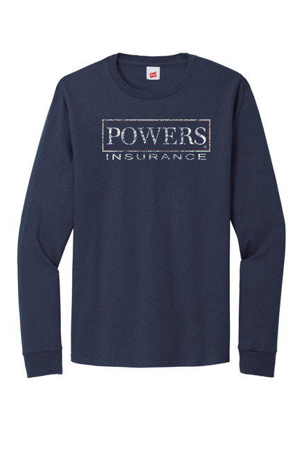 POWERS Hanes Essential-T 100% Cotton Long Sleeve T-Shirt