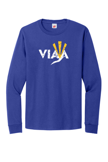VIAA Hanes Essential-T 100% Cotton Long Sleeve T-Shirt