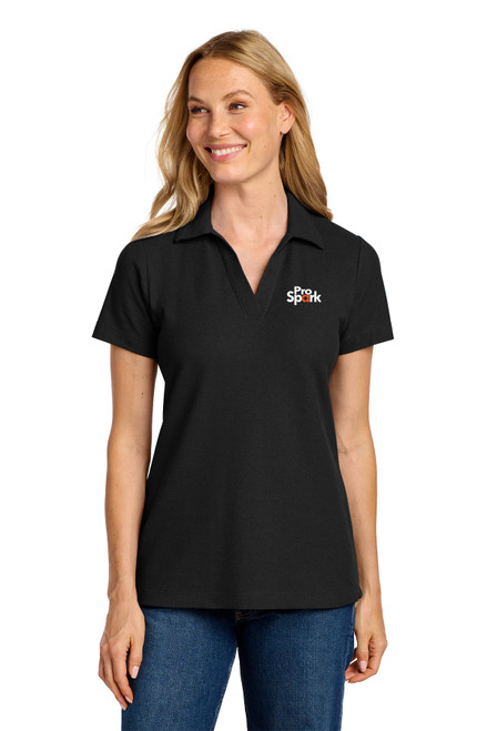 PRO SPARK Port Authority® Women's C-FREE® Cotton Blend Pique Polo