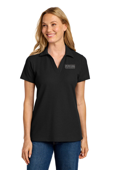 POWERS Port Authority® Women's C-FREE® Cotton Blend Pique Polo