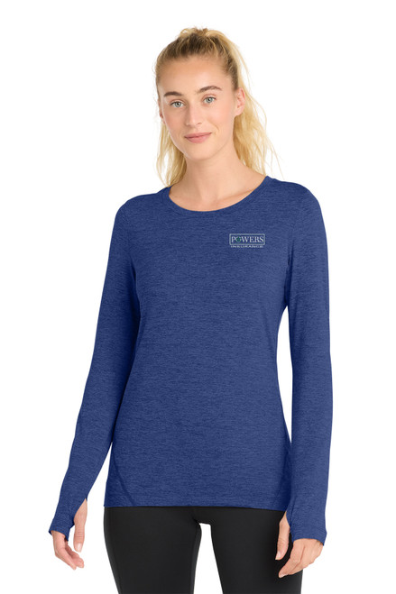 POWERS CANNABIS Sport-Tek® Women's Exchange 1.5 Long Sleeve Crew