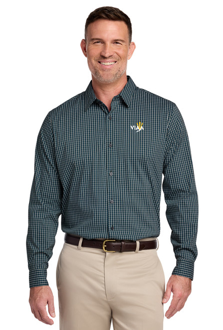 VIAA Brooks Brothers® Tech Stretch Patterned Shirt