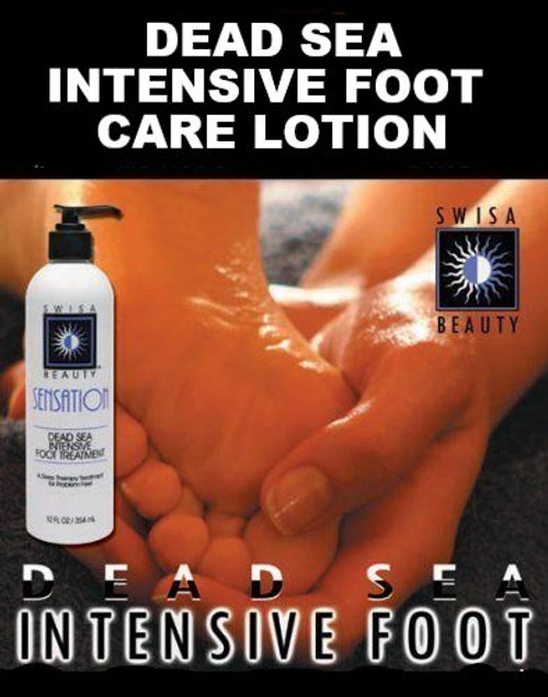 Dead Sea Intensive Foot Care Lotion - Rich and effective formula contains aloe vera as the base and eucalyptus oil for deep penetration.