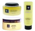 Dead Sea Salt Mineral Treatment + Dead Sea Gentle Exfoliating Body Wash + Dead Sea Body Butter Milk and Honey - Swisa Beauty 3 pcs Set.