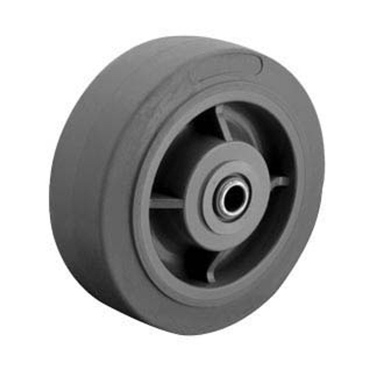 8" x 2-1/2" Thermoplastic Rubber - Flat Tread Wheel