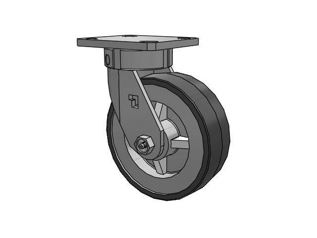 8 X 2 Swivel Caster – Polyurethane Wheel On Steel Hub – 1250lb Capacity – Tool Box-914105