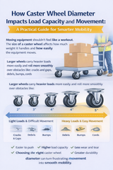 How Caster Wheel Diameter Impacts Load Capacity and Movement