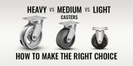 Heavy vs. Medium vs. Light-Duty Casters: How to Make the Right Choice